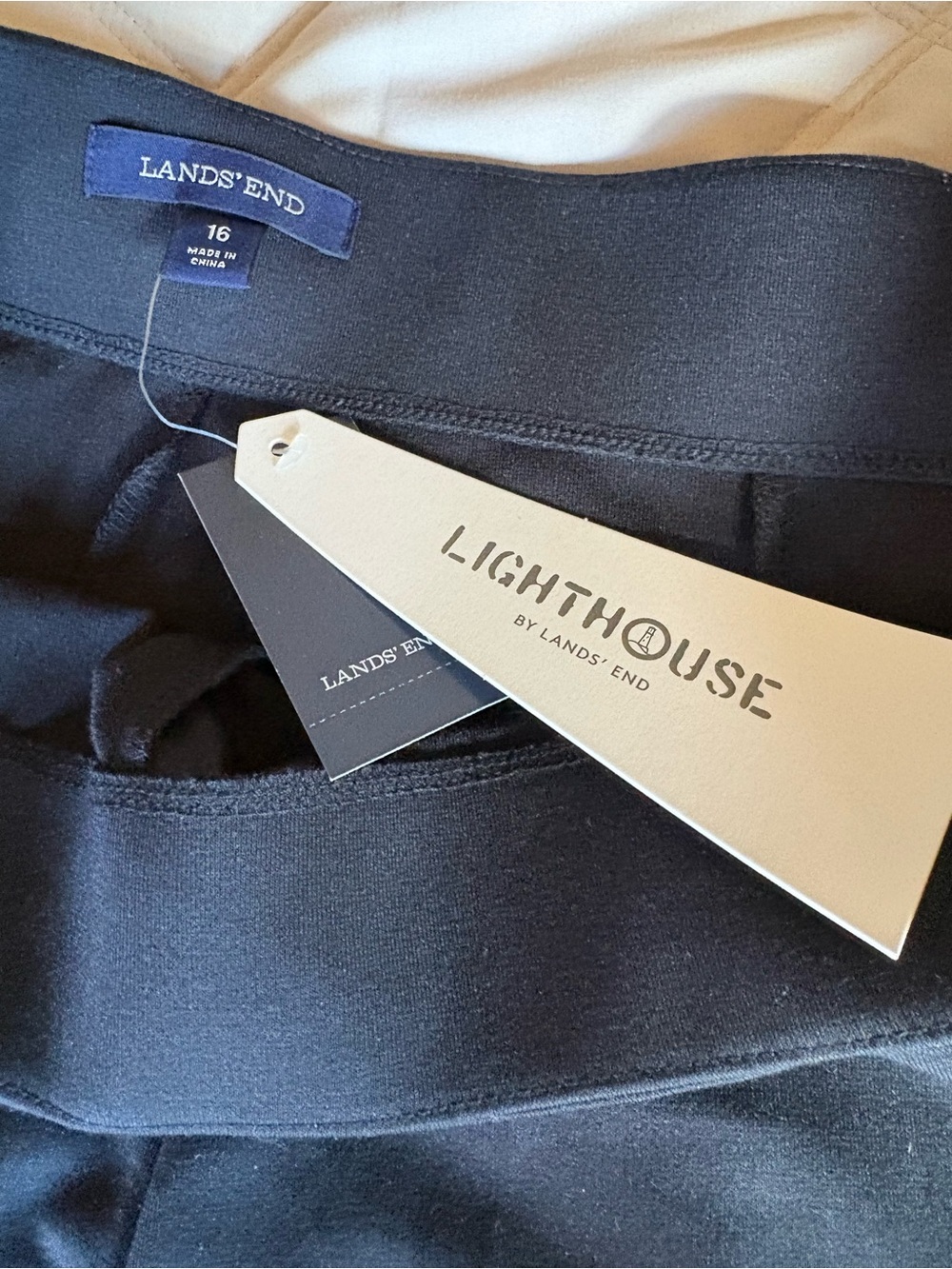 Lands' End Lighthouse Men's Black Jogger Pants